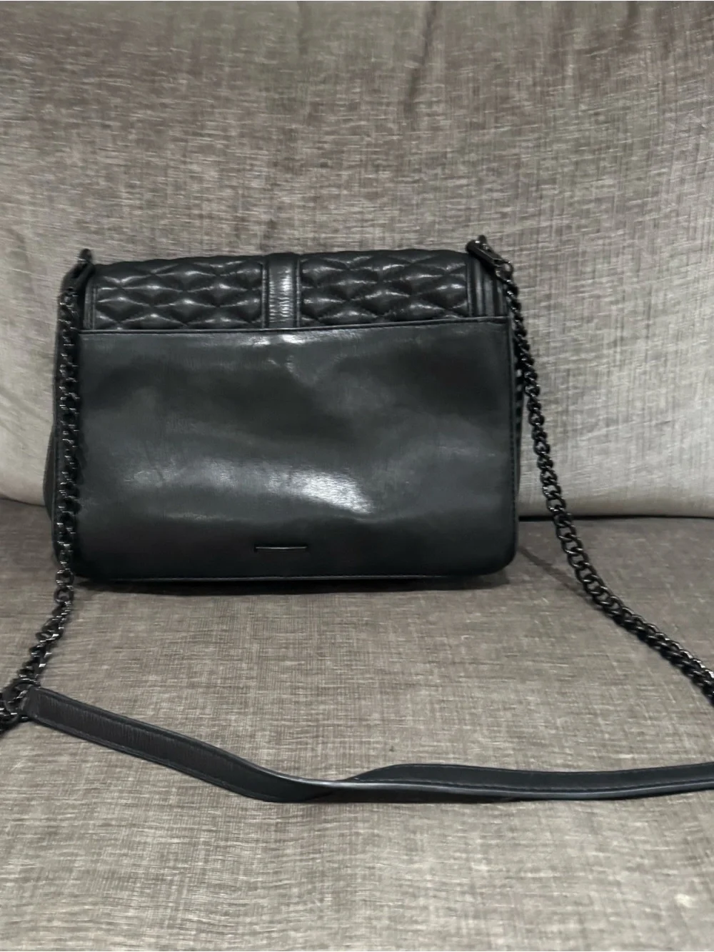 Rebecca Minkoff Jumbo Love Black Diamond Quilted Leather Crossbody